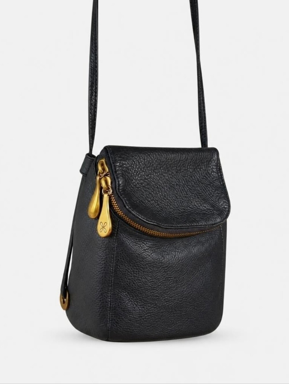 HOBO Black Pebbled Leather Crossbody Bag / Backpack